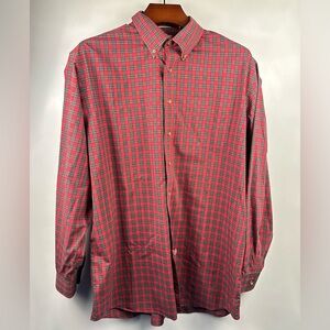L L Bean‎ Traditional Wrinkle Resistant Men XLarge Tall Button Down Plaid Shirt